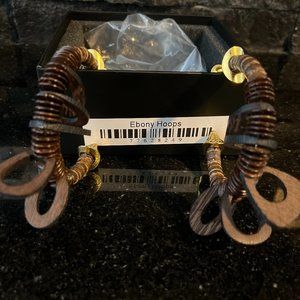 Ebony Hoop Earrings.